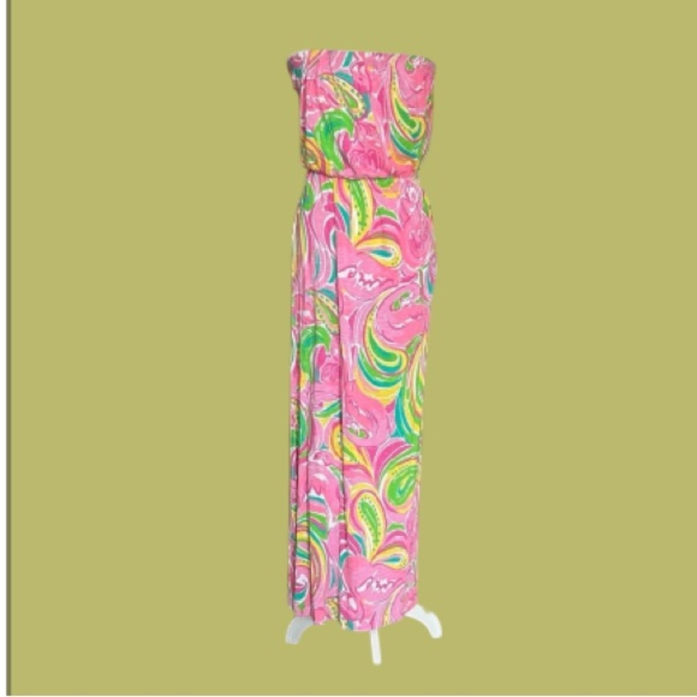 Lilly Pulitzer Marissa Flamingo Maxi All Nighter Bandeau Dress